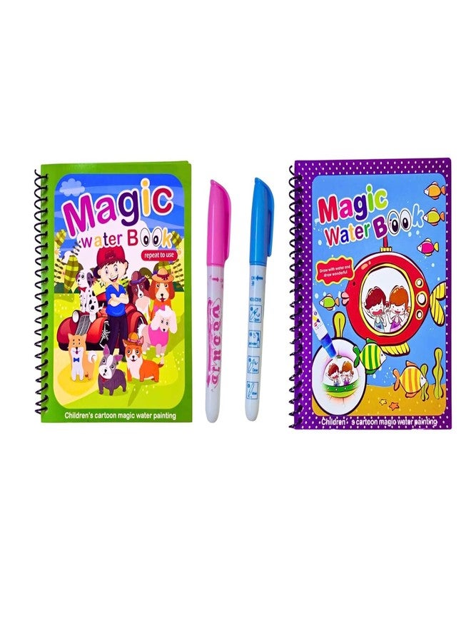 PRIMEFAIR Reusable Water Coloring Book for Toddlers, Mess-Free Paint with Water, Portable Educational Doodle Drawing Toy with Refillable Pens - Color Per a Stock (2) - Image 1